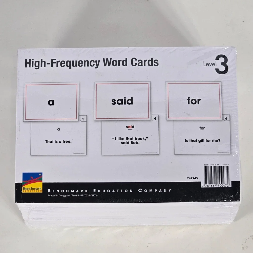 Benchmark Education High-Frequency Word Cards Level 3 Sight Words Y49945 New 300